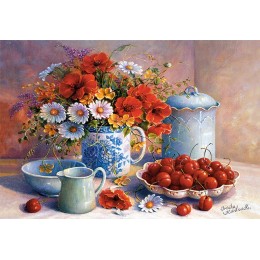 Пъзел - Meadow Flowers and Cherries, Trisha Hardwick